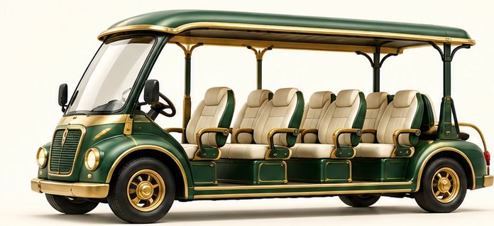 觀光車六個座位示意插圖